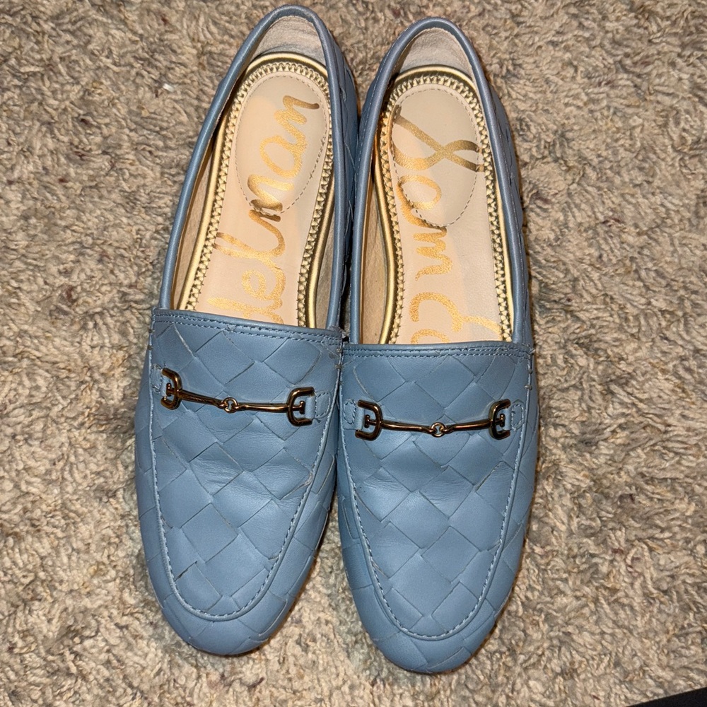 Sam Edelman Loraine Woven Loafer Sky Blue - Picture 4 of 10